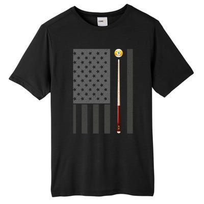 Billiards Pool Player Table Usa Us American Flag Cool Gift Tall Fusion ChromaSoft Performance T-Shirt