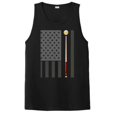 Billiards Pool Player Table Usa Us American Flag Cool Gift PosiCharge Competitor Tank