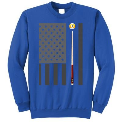 Billiards Pool Player Table Usa Us American Flag Cool Gift Sweatshirt