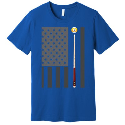 Billiards Pool Player Table Usa Us American Flag Cool Gift Premium T-Shirt