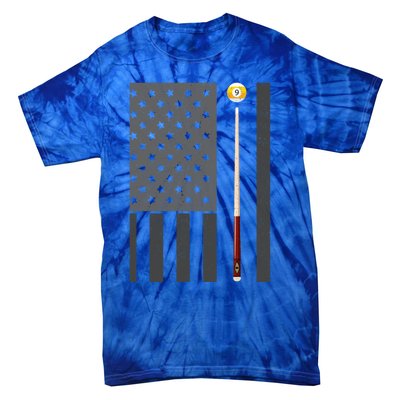 Billiards Pool Player Table Usa Us American Flag Cool Gift Tie-Dye T-Shirt