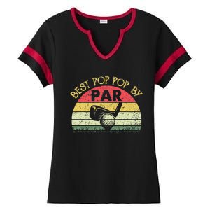 Best Pop Pop By Par Fathers Day Golf Golfing Gift Ladies Halftime Notch Neck Tee