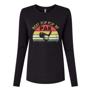 Best Pop Pop By Par Fathers Day Golf Golfing Gift Womens Cotton Relaxed Long Sleeve T-Shirt