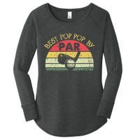 Best Pop Pop By Par Fathers Day Golf Golfing Gift Women's Perfect Tri Tunic Long Sleeve Shirt