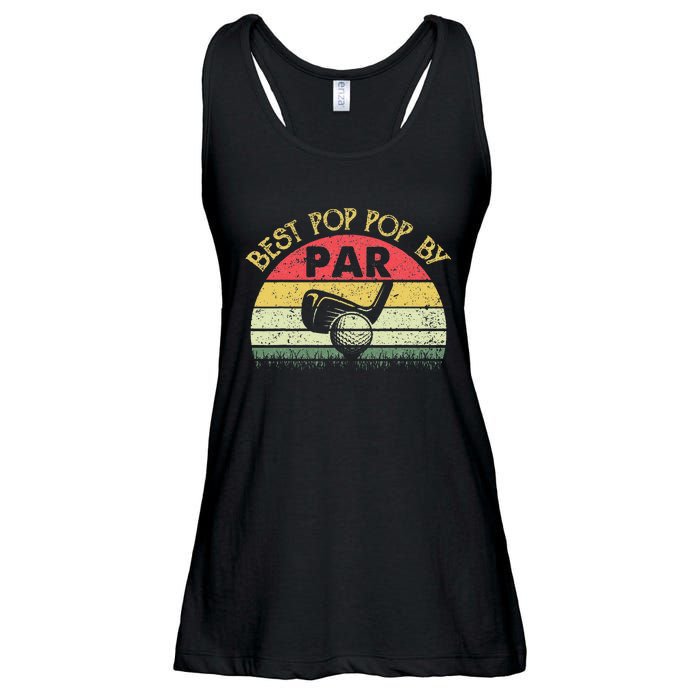 Best Pop Pop By Par Fathers Day Golf Golfing Gift Ladies Essential Flowy Tank