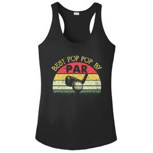 Best Pop Pop By Par Fathers Day Golf Golfing Gift Ladies PosiCharge Competitor Racerback Tank