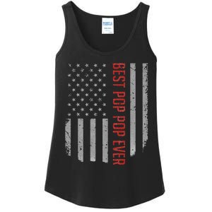 Best Pop Pop Ever American Flag Gifts For Father's day Ladies Essential Tank