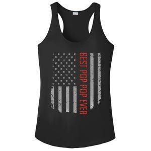 Best Pop Pop Ever American Flag Gifts For Father's day Ladies PosiCharge Competitor Racerback Tank