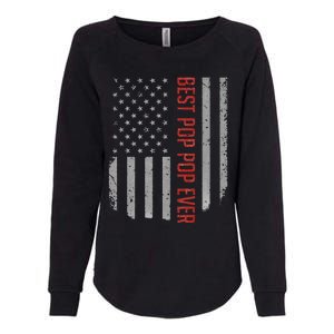 Best Pop Pop Ever American Flag Gifts For Father's day Womens California Wash Sweatshirt