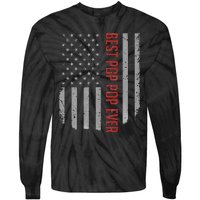 Best Pop Pop Ever American Flag Gifts For Father's day Tie-Dye Long Sleeve Shirt