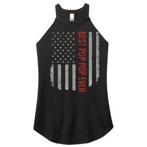 Best Pop Pop Ever American Flag Gifts For Father's day Women's Perfect Tri Rocker Tank