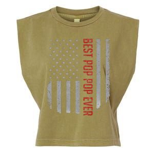 Best Pop Pop Ever American Flag Gifts For Father's day Garment-Dyed Women's Muscle Tee