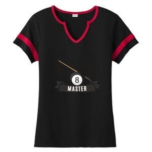 Billiards Pool Player Snooker Game Billiards Master Gift For Father's Day Ladies Halftime Notch Neck Tee