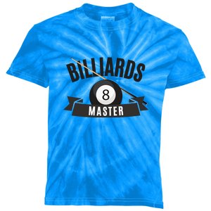 Billiards Pool Player Snooker Game Billiards Master Gift For Father's Day Kids Tie-Dye T-Shirt