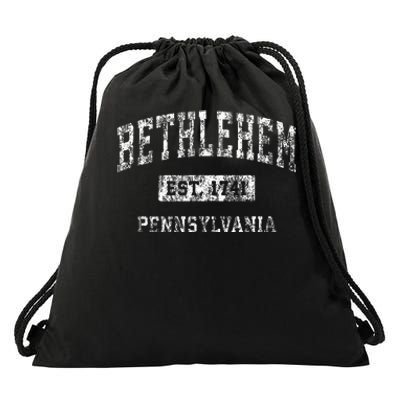 Bethlehem Pennsylvania Pa Vintage Established Sports Drawstring Bag