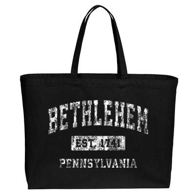 Bethlehem Pennsylvania Pa Vintage Established Sports Cotton Canvas Jumbo Tote