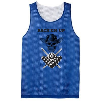 Billiards Pool Player Snooker Game Rack'em U Billiards Dad Gift For Father's Day Mesh Reversible Basketball Jersey Tank