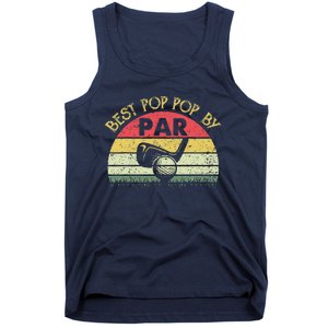 Best Pop Pop By Par Fathers Day Golf Golfing Gift Tank Top