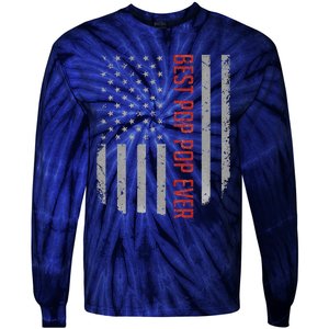 Best Pop Pop Ever American Flag Gifts For Fathers Day Gift Tie-Dye Long Sleeve Shirt