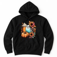 Budgie Parakeet Pumpkin Spice Latte Lovers Budgerigar Autumn Hoodie