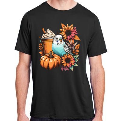 Budgie Parakeet Pumpkin Spice Latte Lovers Budgerigar Autumn Adult ChromaSoft Performance T-Shirt