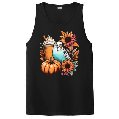 Budgie Parakeet Pumpkin Spice Latte Lovers Budgerigar Autumn PosiCharge Competitor Tank