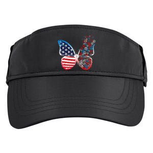 Butterfly Patriotic Peace Signs 4th of July US Flag Adult Drive Performance Visor