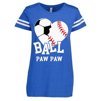 Ball Paw Paw Heart Funny Baseball Soccer Paw Paw Enza Ladies Jersey Football T-Shirt