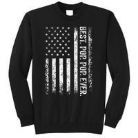 Best Pop pop Ever Vintage American Flag Fathers Day Gift Dad Sweatshirt