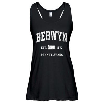 Berwyn Pennsylvania Pa Vintage Athletic Sports Ladies Essential Flowy Tank