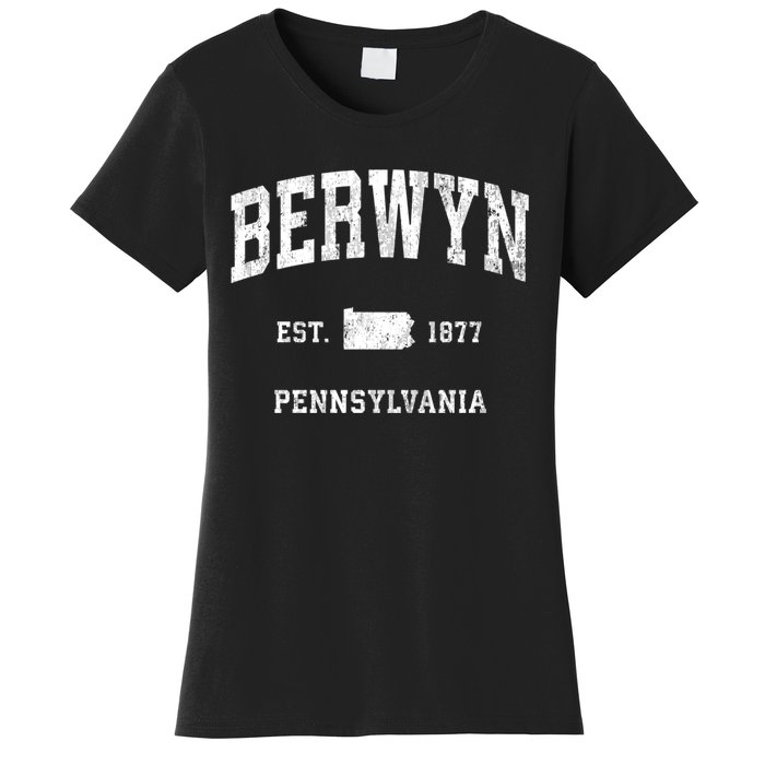 Berwyn Pennsylvania Pa Vintage Athletic Sports Women's T-Shirt