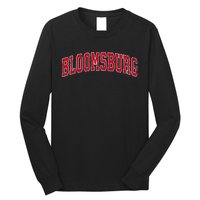 Bloomsburg Pennsylvania PA Vintage Sports Design Red Design Long Sleeve Shirt