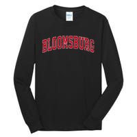 Bloomsburg Pennsylvania PA Vintage Sports Design Red Design Tall Long Sleeve T-Shirt