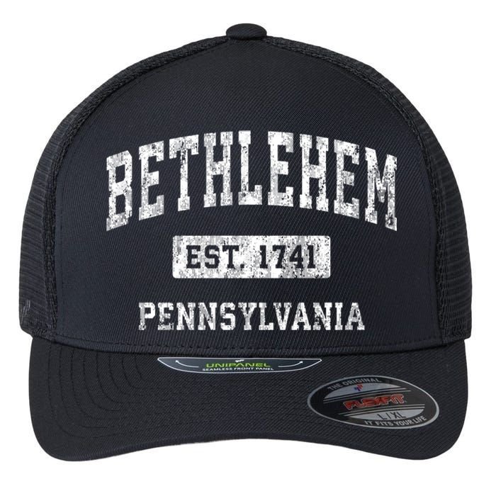 Bethlehem Pennsylvania Pa Vintage Established Sports Flexfit Unipanel Trucker Cap