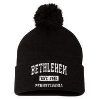 Bethlehem Pennsylvania Pa Vintage Established Sports Pom Pom 12in Knit Beanie