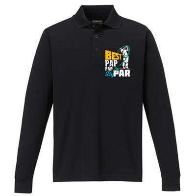 Best Pap Pap By Par Gift For The Golf Playing Dad Gift Performance Long Sleeve Polo