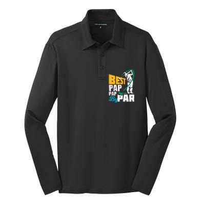 Best Pap Pap By Par Gift For The Golf Playing Dad Gift Silk Touch Performance Long Sleeve Polo