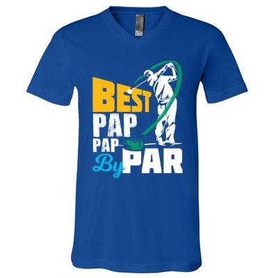 Best Pap Pap By Par Gift For The Golf Playing Dad Gift V-Neck T-Shirt