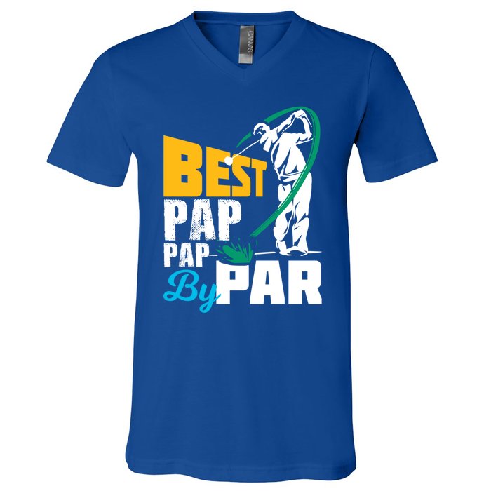 Best Pap Pap By Par Gift For The Golf Playing Dad Gift V-Neck T-Shirt