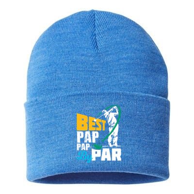 Best Pap Pap By Par Gift For The Golf Playing Dad Gift Sustainable Knit Beanie