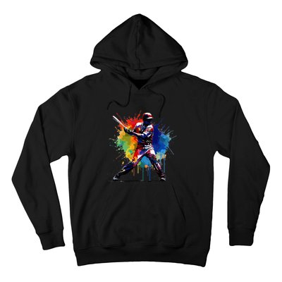 Baseball Player Paint Splash Hoodie