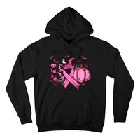 Boo Pumpkin Pink Ribbon Witch Breast Cancer Ghost Halloween Hoodie