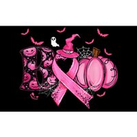 Boo Pumpkin Pink Ribbon Witch Breast Cancer Ghost Halloween Bumper Sticker