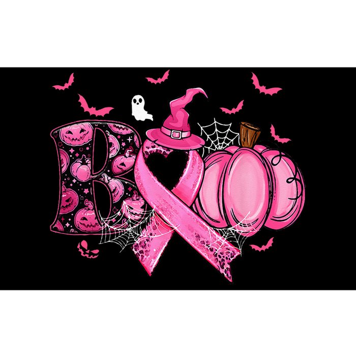 Boo Pumpkin Pink Ribbon Witch Breast Cancer Ghost Halloween Bumper Sticker