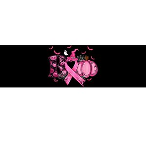 Boo Pumpkin Pink Ribbon Witch Breast Cancer Ghost Halloween Bumper Sticker