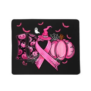 Boo Pumpkin Pink Ribbon Witch Breast Cancer Ghost Halloween Mousepad