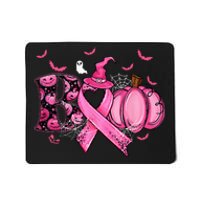 Boo Pumpkin Pink Ribbon Witch Breast Cancer Ghost Halloween Mousepad