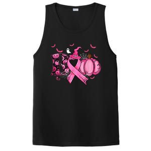 Boo Pumpkin Pink Ribbon Witch Breast Cancer Ghost Halloween PosiCharge Competitor Tank