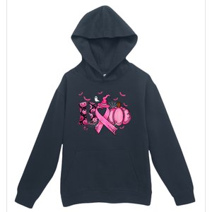 Boo Pumpkin Pink Ribbon Witch Breast Cancer Ghost Halloween Urban Pullover Hoodie