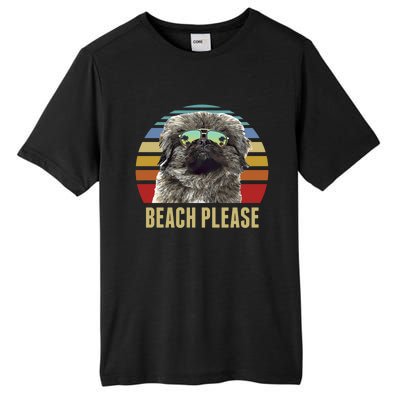 Beach Please Pekingese Dog Funny Summer Gift Tall Fusion ChromaSoft Performance T-Shirt